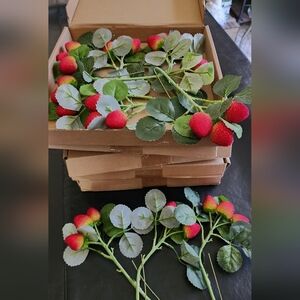 Box Of Artificial Strawberries